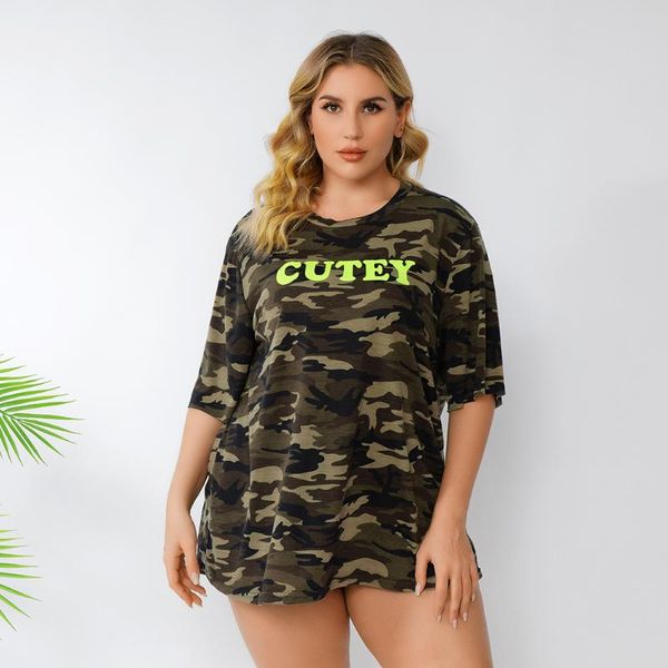 women's t-shirt 4xl 5xl plus size t shirt 2021 fashion women o neck half sleeve camouflage army green tee shirts loose big ladies, White
women's t-shirt 4xl 5xl plus size t shirt 2021 fashion women o neck half sleeve camouflage army green tee shirts loose big ladies, White