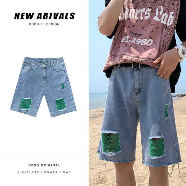 men's jeans summer ripped denim shorts fashion casual thin men streetwear loose hip-hop hole mens s-3xl du5z, Blue 
men's jeans summer ripped denim shorts fashion casual thin men streetwear loose hip-hop hole mens s-3xl du5z, Blue