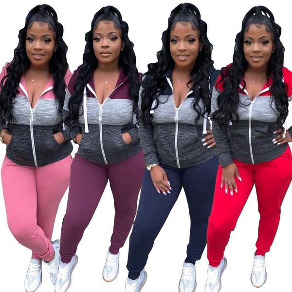 women's two piece pants zaggin 2021 autumn women stitching 4-colors sports 2-piece set casual lady zipper hooded full sleeve jackets lo, White
women's two piece pants zaggin 2021 autumn women stitching 4-colors sports 2-piece set casual lady zipper hooded full sleeve jackets lo, White