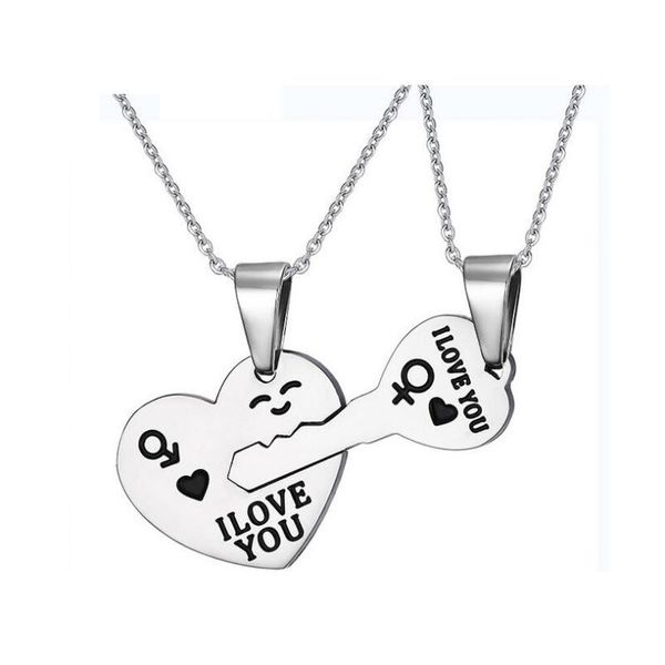 pendant necklaces fashion korean engrave i love you matching hearts couple necklace set 316l stainless steel 1 pair, Silver
pendant necklaces fashion korean engrave i love you matching hearts couple necklace set 316l stainless steel 1 pair, Silver