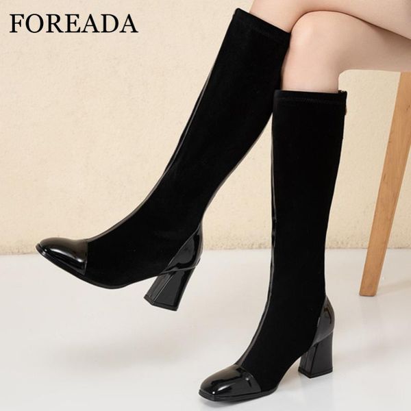 boots foreada high heel long women zip chunky knee square toe female shoes autumn winter black large size 33-46
boots foreada high heel long women zip chunky knee square toe female shoes autumn winter black large size 33-46