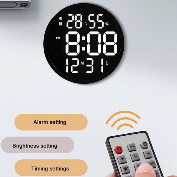 wall clocks led electronic digital clock time display alarm with date temperature large number living room decoration
wall clocks led electronic digital clock time display alarm with date temperature large number living room decoration