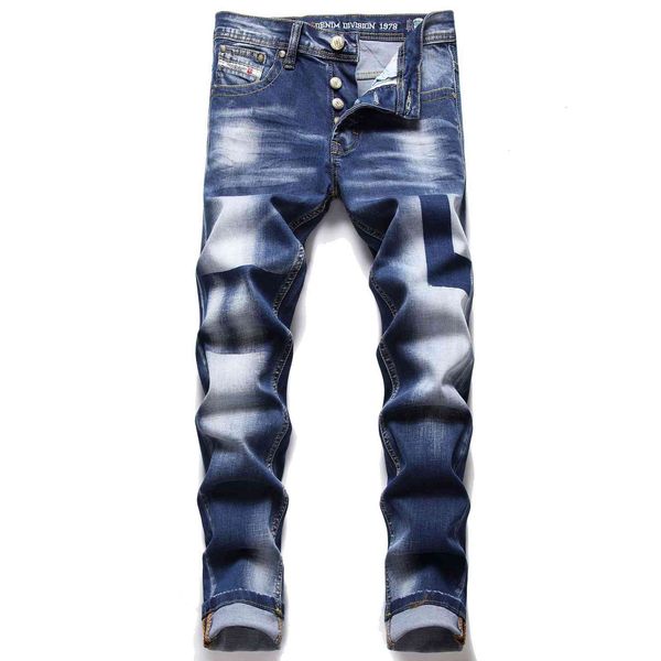 jeans men's slim fit cat beard white broken hole high street fashion pants men, Blue
jeans men's slim fit cat beard white broken hole high street fashion pants men, Blue