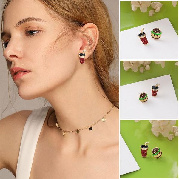 cute cartoon ear studs hamburger cola asymmetric stud earrings for women girls a66, Golden;silver
cute cartoon ear studs hamburger cola asymmetric stud earrings for women girls a66, Golden;silver