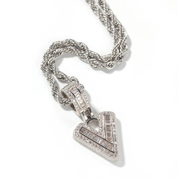 ins stylesilver plated cz alphabet initial pendant rope chain necklace, Silver
ins stylesilver plated cz alphabet initial pendant rope chain necklace, Silver