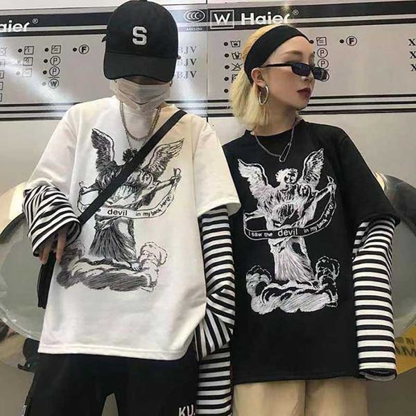 nicemix spring harajuku tshirt women patchworked print gothic long sleeve t-shirt women korean clothes sudadera para mujer, White
nicemix spring harajuku tshirt women patchworked print gothic long sleeve t-shirt women korean clothes sudadera para mujer, White