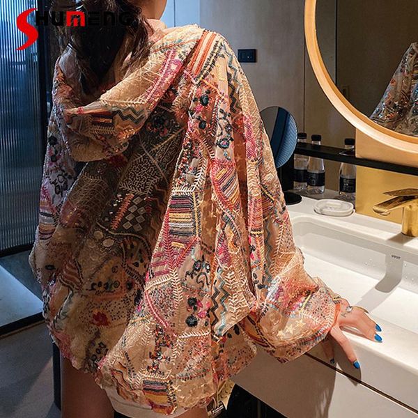 spring summer sequined hooded sun protection shirt western style fashion women coat high street ladies hoodie women's jackets, Black;brown
spring summer sequined hooded sun protection shirt western style fashion women coat high street ladies hoodie women's jackets, Black;brown
