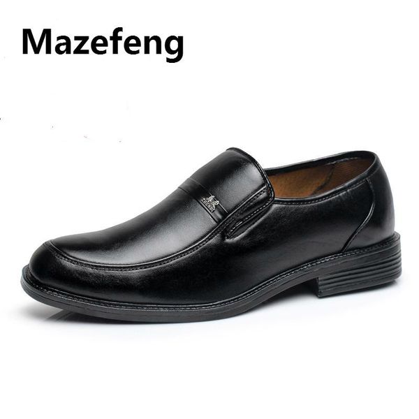 dress shoes mazefeng 2021 men wedding leather formal business round toe for man men's oxford flats slip-on british style, Black
dress shoes mazefeng 2021 men wedding leather formal business round toe for man men's oxford flats slip-on british style, Black