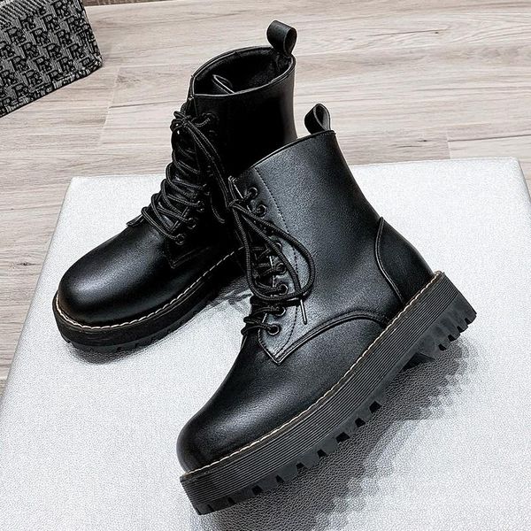 boots 2021 winter fashion women's lace up mid-calf round head women black square-heel mid-heel pu shoes botas mujer
boots 2021 winter fashion women's lace up mid-calf round head women black square-heel mid-heel pu shoes botas mujer