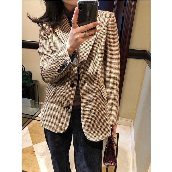 women's suits & blazers vintage plaid blazer tweed korean style loose houndstooth notched collar womens jackets ladies agii, White;black
women's suits & blazers vintage plaid blazer tweed korean style loose houndstooth notched collar womens jackets ladies agii, White;black