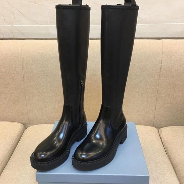 boots women winter platform med heels long zipper knee-high casual riding genuine leather designer shoes botas de mujer, Black
boots women winter platform med heels long zipper knee-high casual riding genuine leather designer shoes botas de mujer, Black