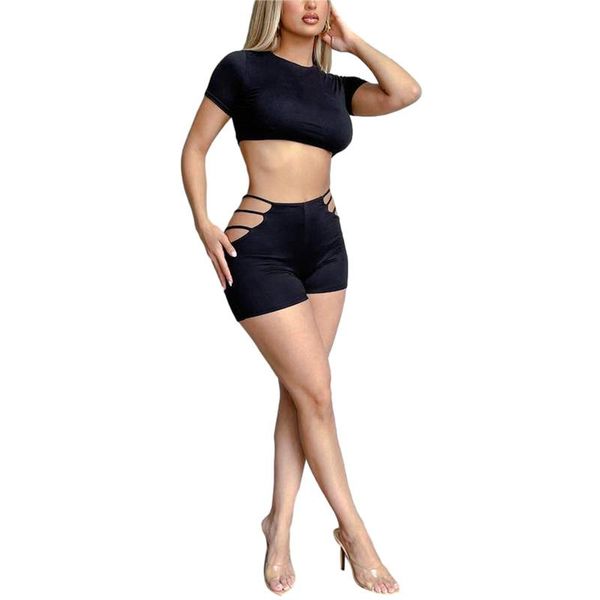 women's tracksuits 2021 women close-fitting two-piece clothes set, solid color turtleneck short sleeve crop and hollow out shorts, Gray
women's tracksuits 2021 women close-fitting two-piece clothes set, solid color turtleneck short sleeve crop and hollow out shorts, Gray