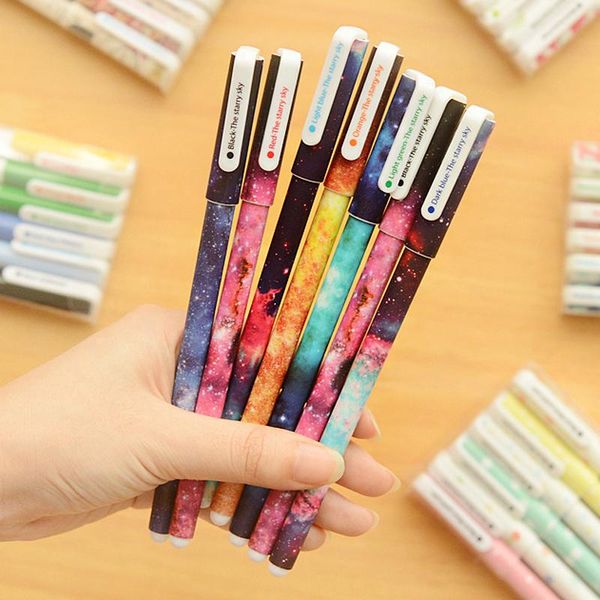 gel pens 6 pcs/lot cute ballpoint 0.38mm starry star floral cartoon colored ink refill pen gift school office writing stationery
gel pens 6 pcs/lot cute ballpoint 0.38mm starry star floral cartoon colored ink refill pen gift school office writing stationery