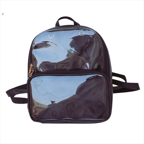 summer fashion women backpack transparent student bags clear versatile backpacks leather lady travel bag
summer fashion women backpack transparent student bags clear versatile backpacks leather lady travel bag