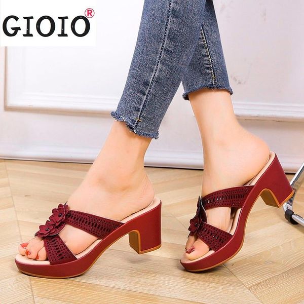 sandals fashion woman pumps summer women flower slippers pu leather chunky heels round toe outdoor comfort ladies footwear, Black
sandals fashion woman pumps summer women flower slippers pu leather chunky heels round toe outdoor comfort ladies footwear, Black