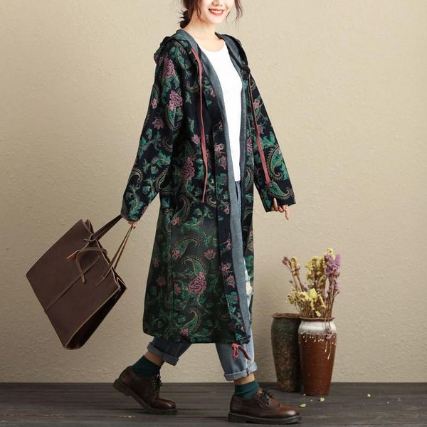women's trench coats 2021 women autumn hooded long coat outwear spring ladies plus size print floral cardigans streetwear clothes m490, Tan;black
women's trench coats 2021 women autumn hooded long coat outwear spring ladies plus size print floral cardigans streetwear clothes m490, Tan;black