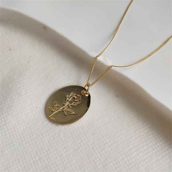 pendant necklaces genuine 925 silver rose flower coin necklace plant jewelry ladies for women valentine's day gift
pendant necklaces genuine 925 silver rose flower coin necklace plant jewelry ladies for women valentine's day gift
