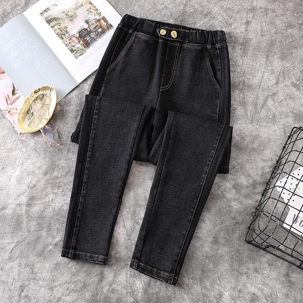 women's jeans elastic waist black female high woman plus large size boyfriend for clothing 2021 trouser oversize a6163, Blue
women's jeans elastic waist black female high woman plus large size boyfriend for clothing 2021 trouser oversize a6163, Blue