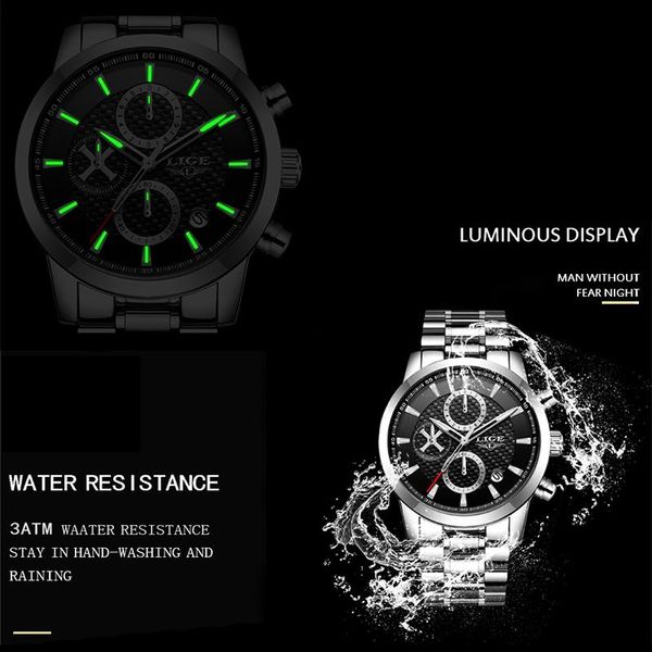 wristwatches lige fashion mens watches brand analogue clock stainless steel waterproof luminous sport watch for men business watches+box, Slivery;brown
wristwatches lige fashion mens watches brand analogue clock stainless steel waterproof luminous sport watch for men business watches+box, Slivery;brown