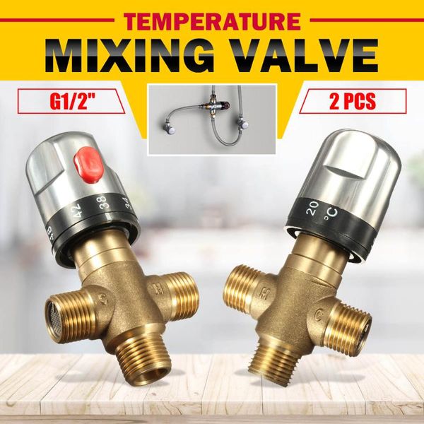 2pcs brass thermostatic mixing valve bathroom faucet temperature mixer control home improvement shower sets
2pcs brass thermostatic mixing valve bathroom faucet temperature mixer control home improvement shower sets
