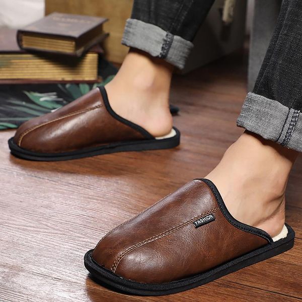 slippers large size 43-46 pu leather luxury women sewing plush warm indoor shoes woman solid rubber casual, Black
slippers large size 43-46 pu leather luxury women sewing plush warm indoor shoes woman solid rubber casual, Black