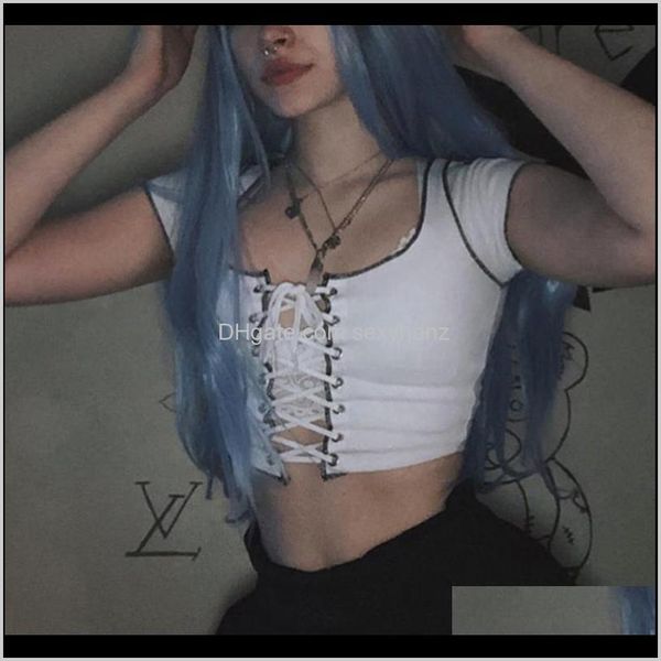 womens clothing apparel drop delivery 2021 harajuku punk black hollow out lace up tees crop woman summer casual bodycon low che, White
womens clothing apparel drop delivery 2021 harajuku punk black hollow out lace up tees crop woman summer casual bodycon low che, White