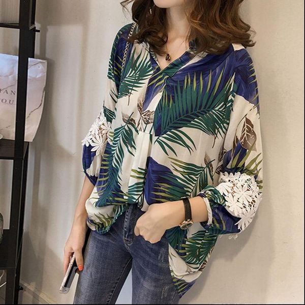 vintage floral v neck womens blouses long sleeve loose lace patchwork casual plus size blusas femininas european 4xl, White
vintage floral v neck womens blouses long sleeve loose lace patchwork casual plus size blusas femininas european 4xl, White