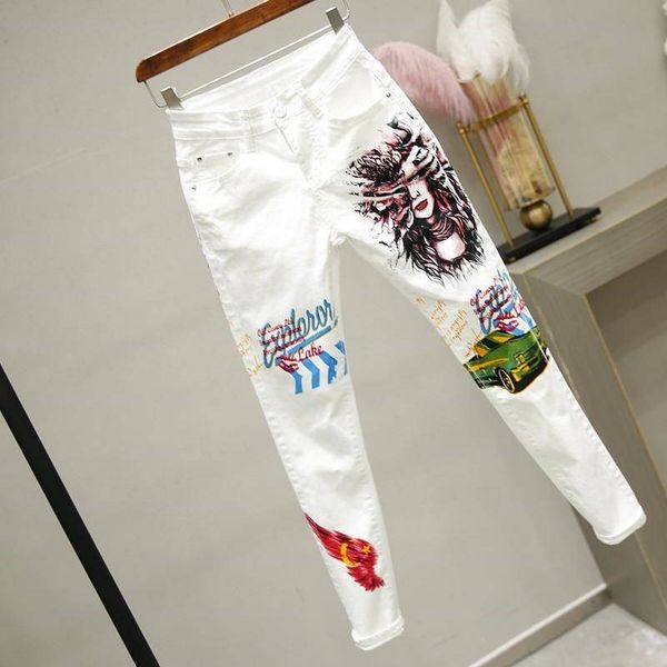 2011women white skinny denim pants cartoon graffiti print stretched jeans autumn slim body pencil jeans ladies plus size jeans y77, Blue
2011women white skinny denim pants cartoon graffiti print stretched jeans autumn slim body pencil jeans ladies plus size jeans y77, Blue