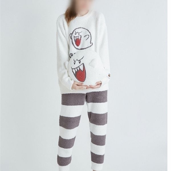 style cotton cartoon pattern pajamas suits for women, casual, fashionable, comfortable and warm, long-sleeved trouse 211215, Black;red
style cotton cartoon pattern pajamas suits for women, casual, fashionable, comfortable and warm, long-sleeved trouse 211215, Black;red