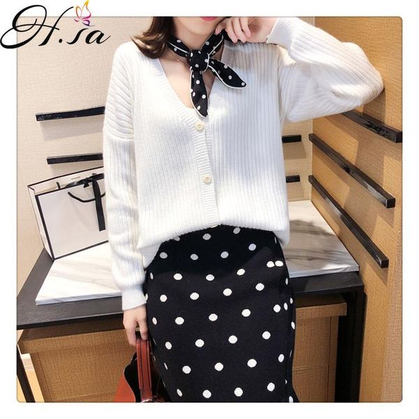 women's knits & tees hsa 2021 spring and autumn internet celebrity loose outer wear style versatile knitted cardigan sweater coat for w, White
women's knits & tees hsa 2021 spring and autumn internet celebrity loose outer wear style versatile knitted cardigan sweater coat for w, White
