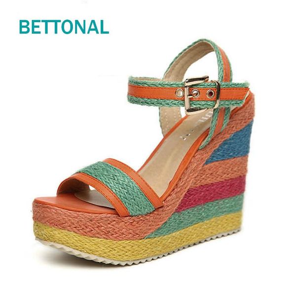 sandals mixed colors woven shoes women wedge platform fashion summer stripe roman ladies sandles gladiator female sandalias, Black
sandals mixed colors woven shoes women wedge platform fashion summer stripe roman ladies sandles gladiator female sandalias, Black