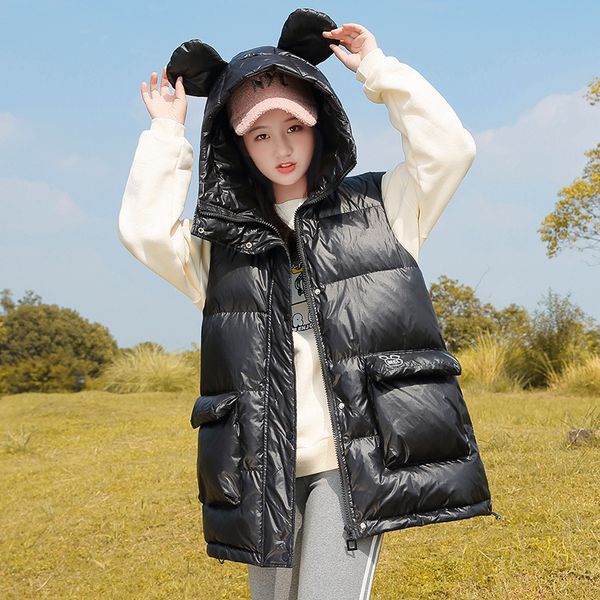 loose light junior and senior high school students' vt, girls' et, white duck down, winter style, Black;white
loose light junior and senior high school students' vt, girls' et, white duck down, winter style, Black;white