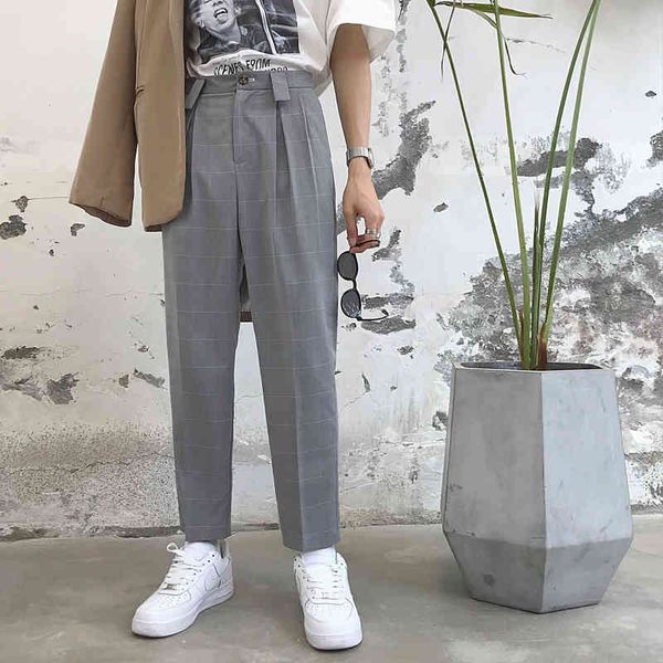men's pants business cotton suit formal loose lattice casual leisure homme western-style trousers black grey 517d
men's pants business cotton suit formal loose lattice casual leisure homme western-style trousers black grey 517d