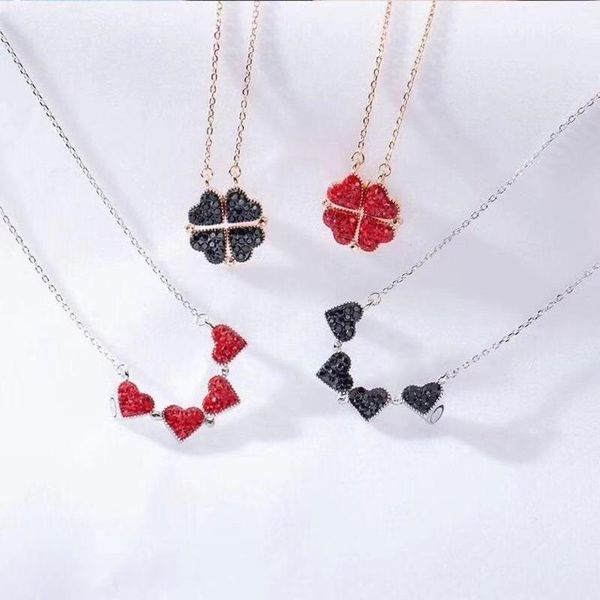 pendant necklaces zuzumiu fashion rotatable four heart clover necklace lucky grass clavicle chain women girl jewelry gift drop, Silver
pendant necklaces zuzumiu fashion rotatable four heart clover necklace lucky grass clavicle chain women girl jewelry gift drop, Silver