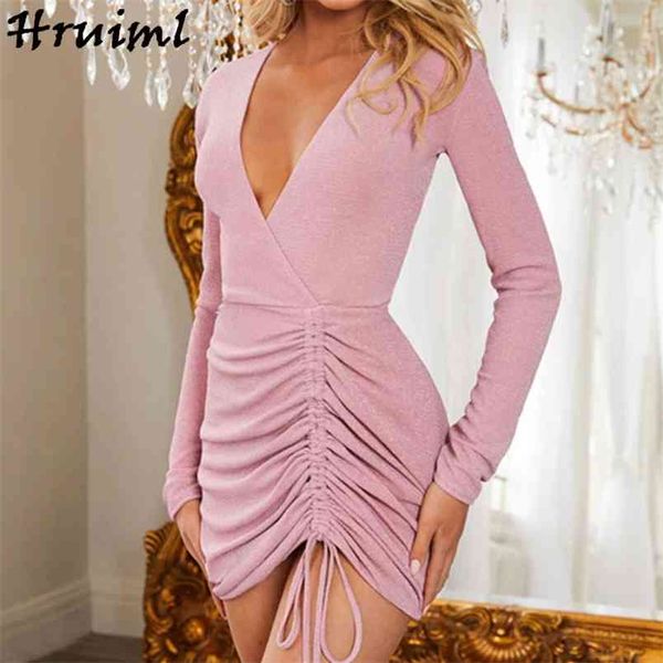 dress women autumn solid long sleeve v neck high waist female mini drawstring pleated party vestido de mujer 210513, Black;gray
dress women autumn solid long sleeve v neck high waist female mini drawstring pleated party vestido de mujer 210513, Black;gray