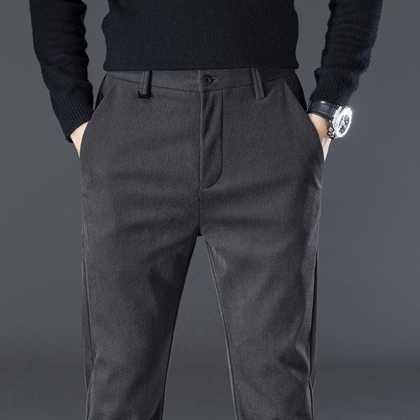 men's pants brand autumn winter corduroy men business casual mens straight elastic cotton thicken trousers 28-38, Black
men's pants brand autumn winter corduroy men business casual mens straight elastic cotton thicken trousers 28-38, Black
