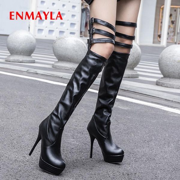 boots enmayla pu slip-on over-the-knee basic round toe super high thin heels solid short plush buckle thigh women shoes, Black
boots enmayla pu slip-on over-the-knee basic round toe super high thin heels solid short plush buckle thigh women shoes, Black