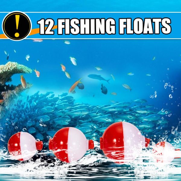12pcs fishing bobber set plastic round float buoy outdoor fish gear tools red white accessories
12pcs fishing bobber set plastic round float buoy outdoor fish gear tools red white accessories