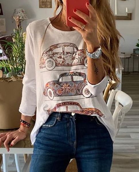 casual loose female t-shirt short sleeve streetwear car print aesthetic summer tee tshirt clothes sale, White
casual loose female t-shirt short sleeve streetwear car print aesthetic summer tee tshirt clothes sale, White