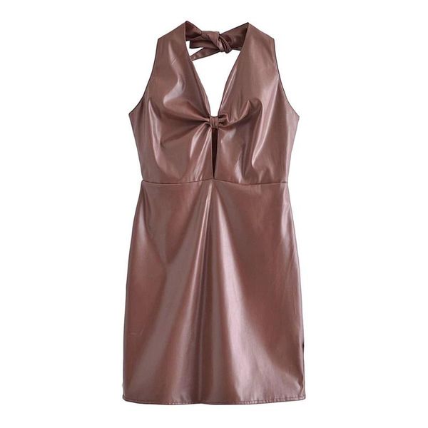 casual dresses zxqj women 2021 fashionleather halter sling dress mini vintage backless flap pockets female vestidos mujer, Black;gray
casual dresses zxqj women 2021 fashionleather halter sling dress mini vintage backless flap pockets female vestidos mujer, Black;gray