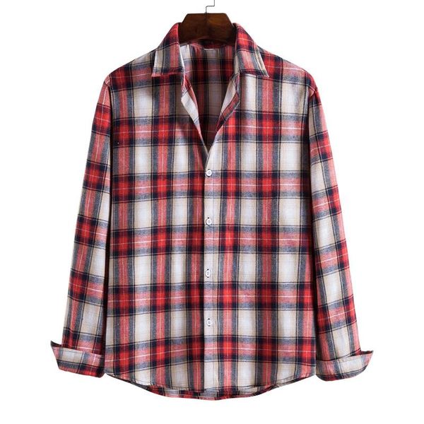 men's casual shirts plaid print shirt streetwear long sleeve single breasted turn-down collar harajuku korean clothing d924#, White;black
men's casual shirts plaid print shirt streetwear long sleeve single breasted turn-down collar harajuku korean clothing d924#, White;black