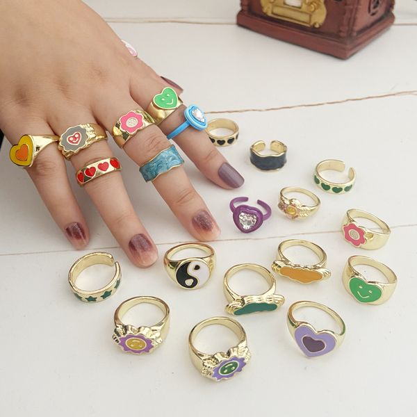 factory wholesale jewelry fashion oil dripping set ring female personality ins hand bohemian jewelry r32 party gift
factory wholesale jewelry fashion oil dripping set ring female personality ins hand bohemian jewelry r32 party gift