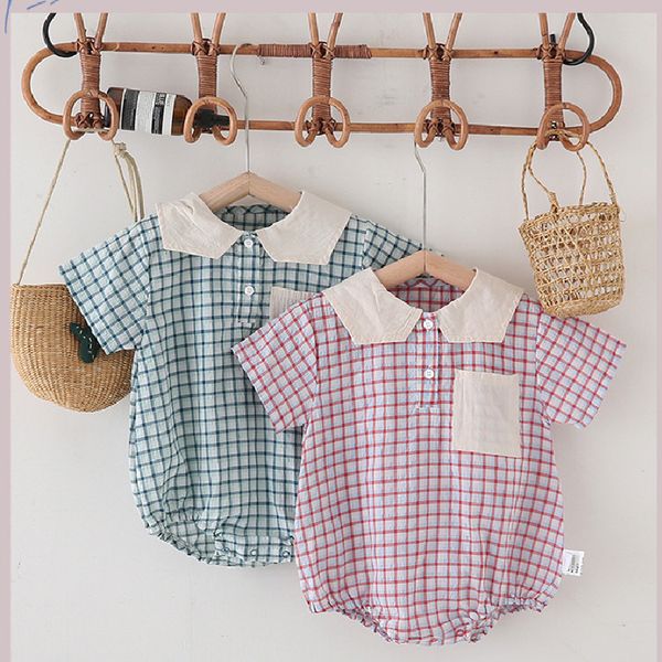 Baby Romper Plaid Summer Baby Boys Romper Pocket Casual Girls Clothes Cotton Toddler Jumpsuit Short Sleeve Outerwear, As picture
Baby Romper Plaid Summer Baby Boys Romper Pocket Casual Girls Clothes Cotton Toddler Jumpsuit Short Sleeve Outerwear, As picture