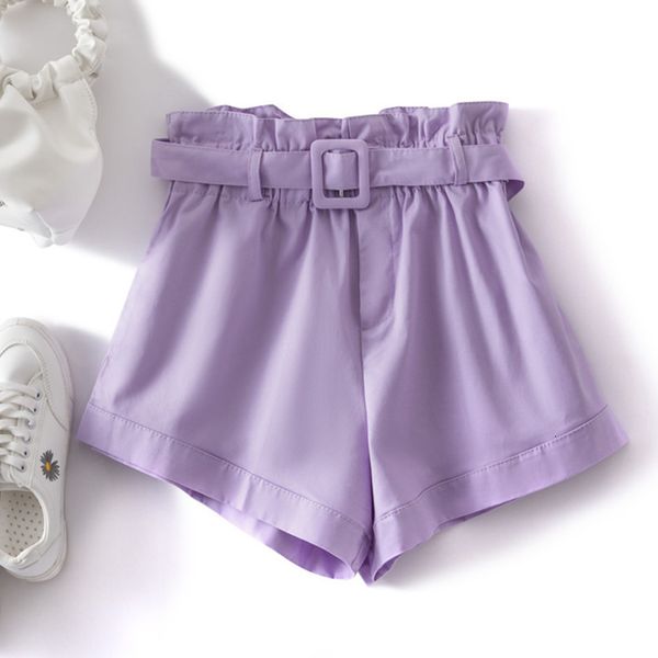 women's tigena high waist for summer thin korean belt pocket shorts female casual purple pink yellow short pants women, White;black
women's tigena high waist for summer thin korean belt pocket shorts female casual purple pink yellow short pants women, White;black