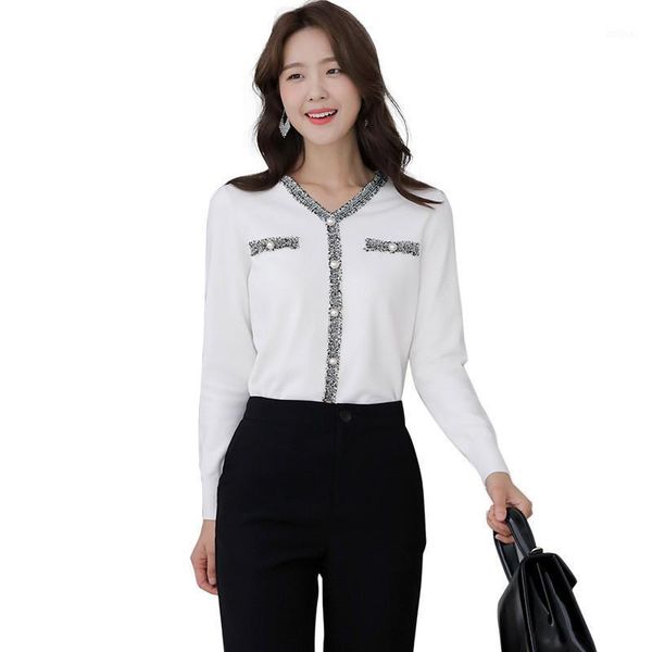 autumn and winter fashion small fragrance knit sweater female temperament v neck loose long sleeved bottoming shirtc484 women's sweater, White;black
autumn and winter fashion small fragrance knit sweater female temperament v neck loose long sleeved bottoming shirtc484 women's sweater, White;black