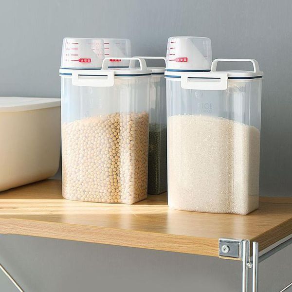 storage bottles & jars home rice bucket cereal dispenser moisture proof plastic automatic racks sealed metering kitchen box
storage bottles & jars home rice bucket cereal dispenser moisture proof plastic automatic racks sealed metering kitchen box