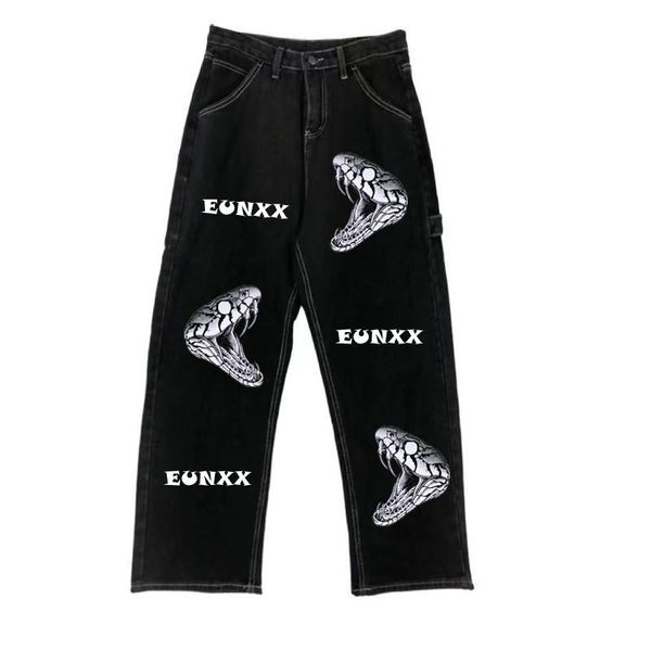 women's jeans autumn women streetwear loose wide leg straight pants cotton vintage washed snake head letter print denim trousers man, Blue
women's jeans autumn women streetwear loose wide leg straight pants cotton vintage washed snake head letter print denim trousers man, Blue
