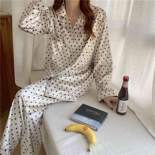 sleepwear two piece suit polka dot printing nightwear sweet soft casual homewear elegant loose fashion home pajamas sets, Black;red
sleepwear two piece suit polka dot printing nightwear sweet soft casual homewear elegant loose fashion home pajamas sets, Black;red