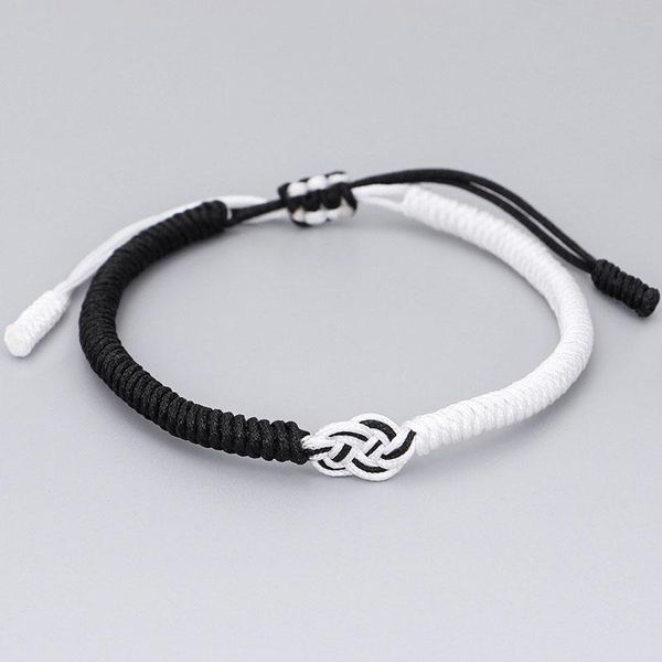 white and black braided thread bracelet women handmade eternity knot bracelets couple valentine's gift for her wholesale qx-28 charm, Golden;silver
white and black braided thread bracelet women handmade eternity knot bracelets couple valentine's gift for her wholesale qx-28 charm, Golden;silver