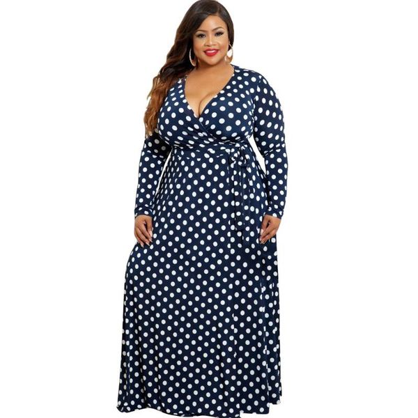 plus size dresses autumn women dress with lace-up v-neck long sleeve dots digital printing a-line big swing african, Black
plus size dresses autumn women dress with lace-up v-neck long sleeve dots digital printing a-line big swing african, Black